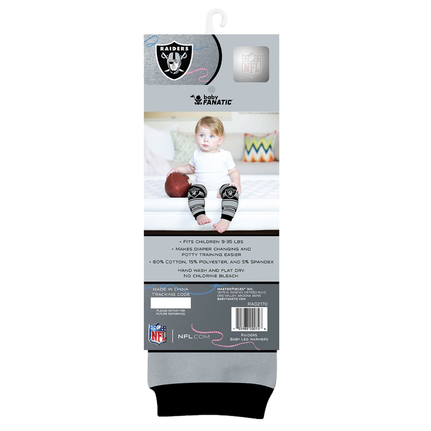 Las Vegas Raiders Baby Leg Warmers - Stylish NFL Baby Accessories