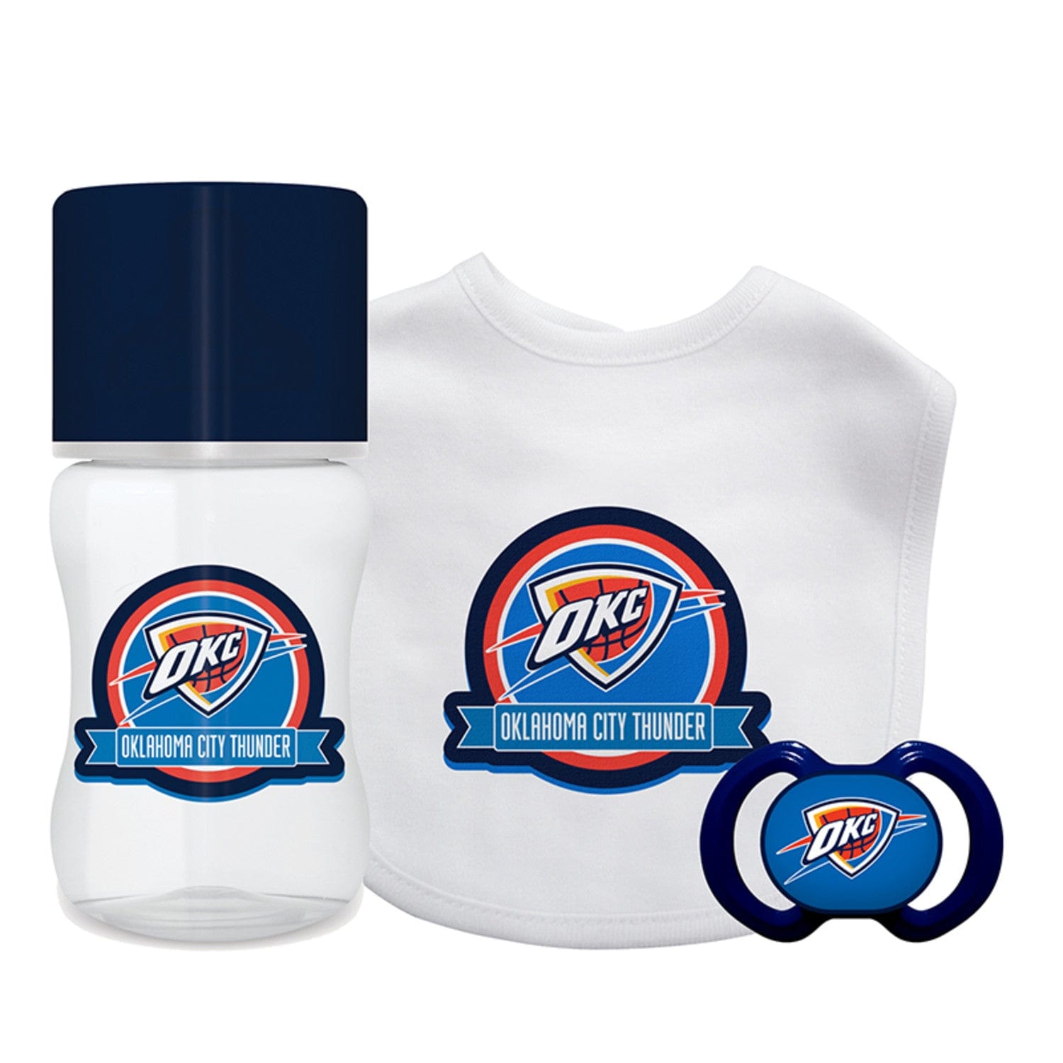 Oklahoma City Thunder 3-Piece Baby Gift Set - Sports Gifts, Sports Memorabilia, Sports Collectibles, Fan Shop