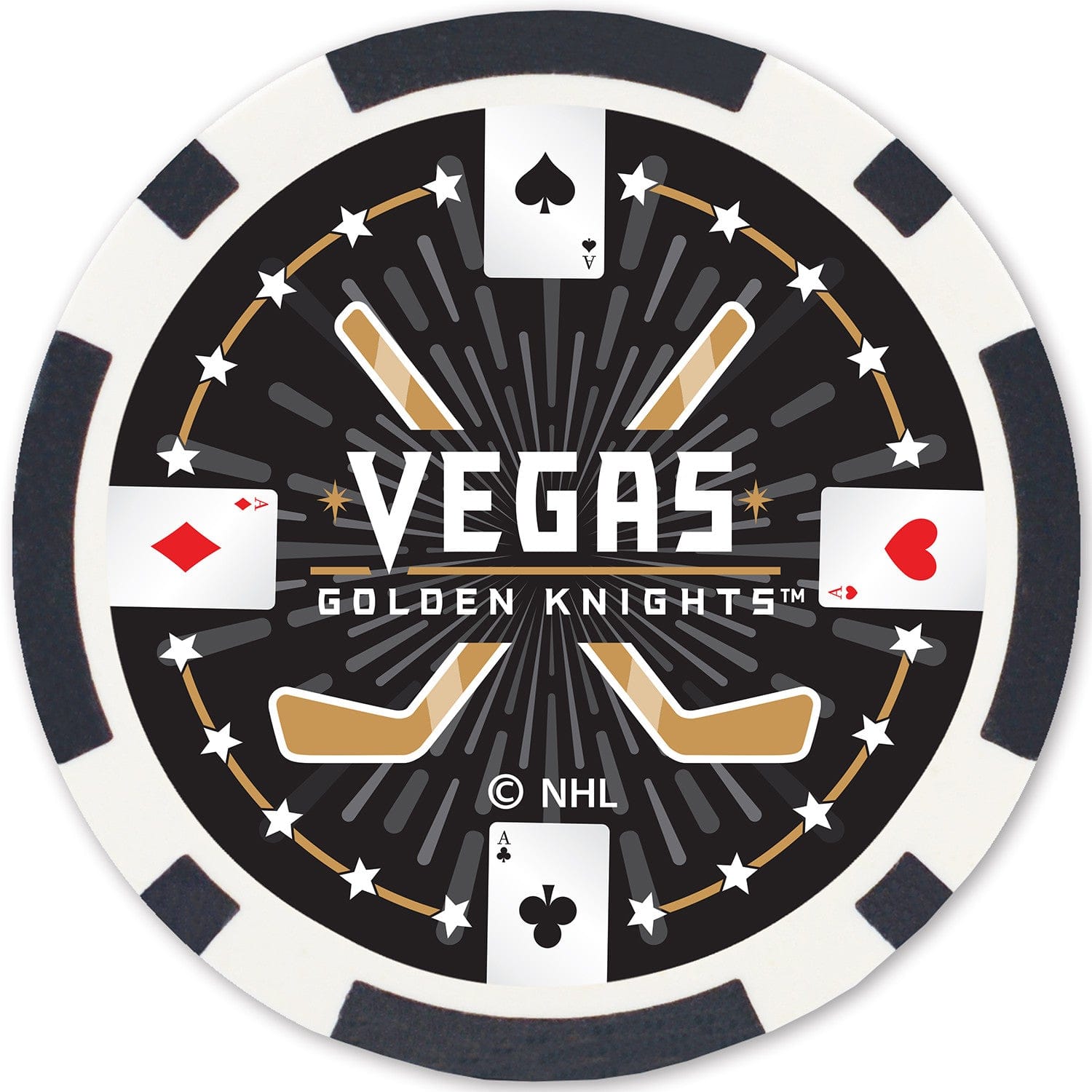 Las Vegas Golden Knights 100-Piece Poker Chip Set - Sports Gifts, Sports Memorabilia, Sports Collectibles, Fan Shop