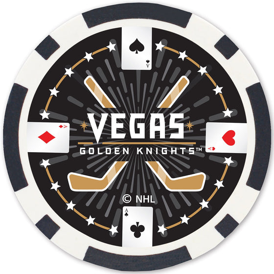 Las Vegas Golden Knights 100 Piece Poker Chips - 757 Sports Collectibles