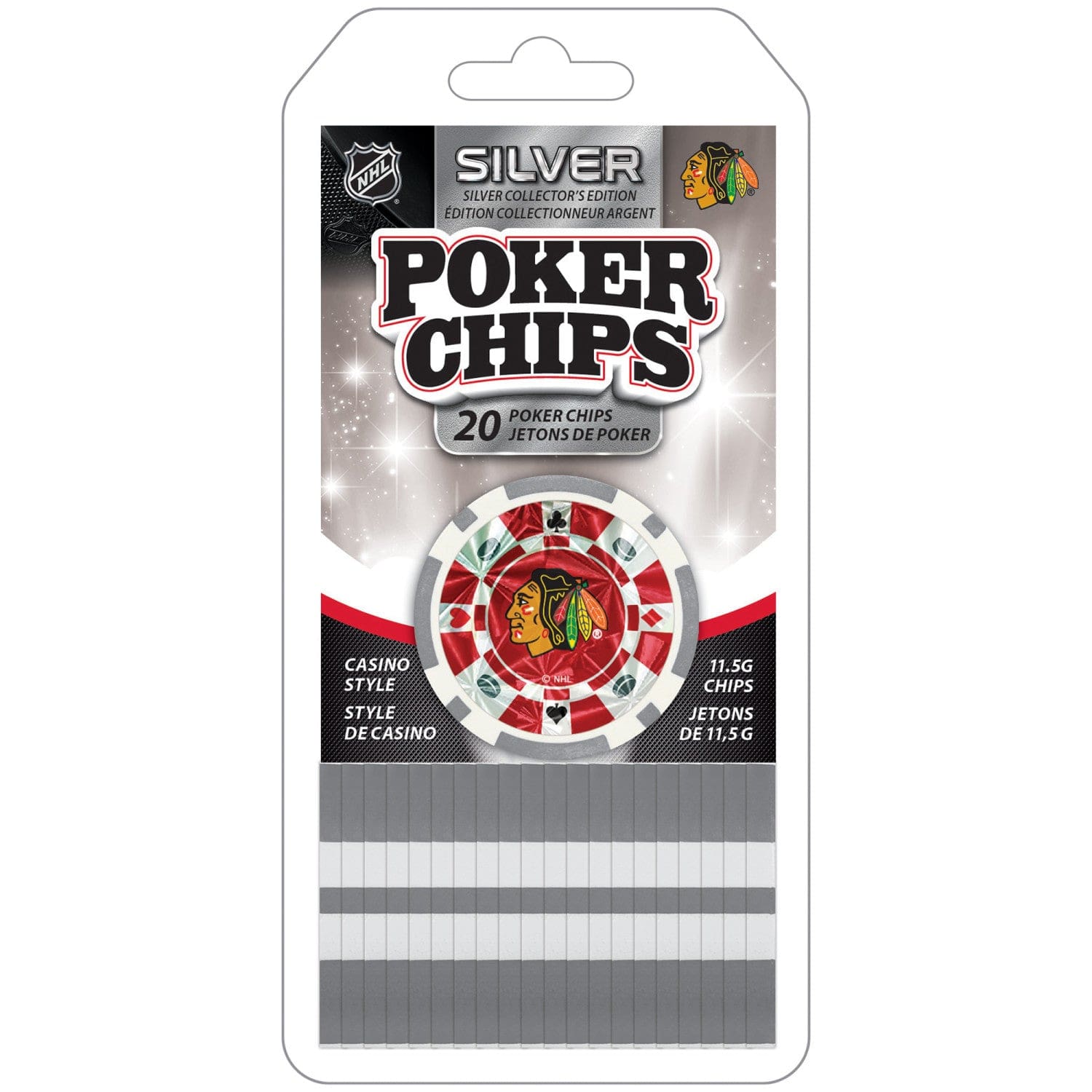 Chicago Blackhawks 20 Piece Poker Chip Set - Sports Gifts, Sports Memorabilia, Sports Collectibles, Fan Shop