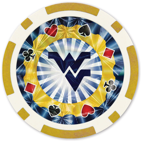 West Virginia Mountaineers 20 Piece Poker Chips - 757 Sports Collectibles