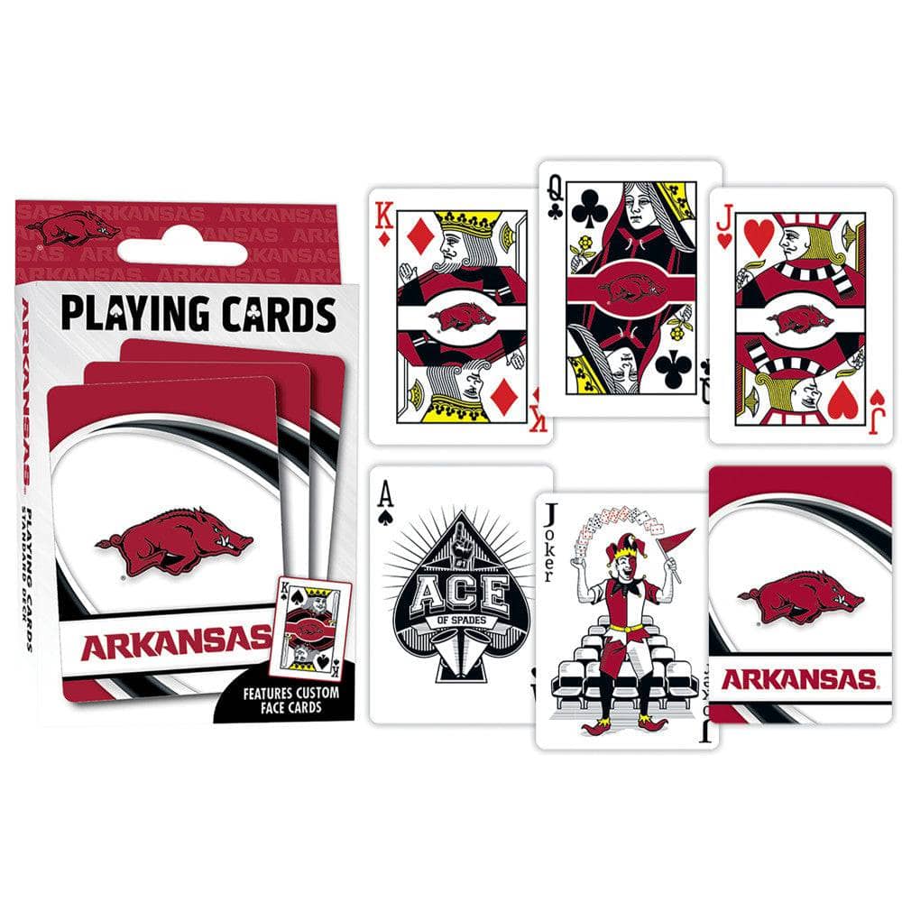 Arkansas Razorbacks 54-Card Playing Deck - Sports Gifts, Sports Memorabilia, Sports Collectibles, Fan Shop