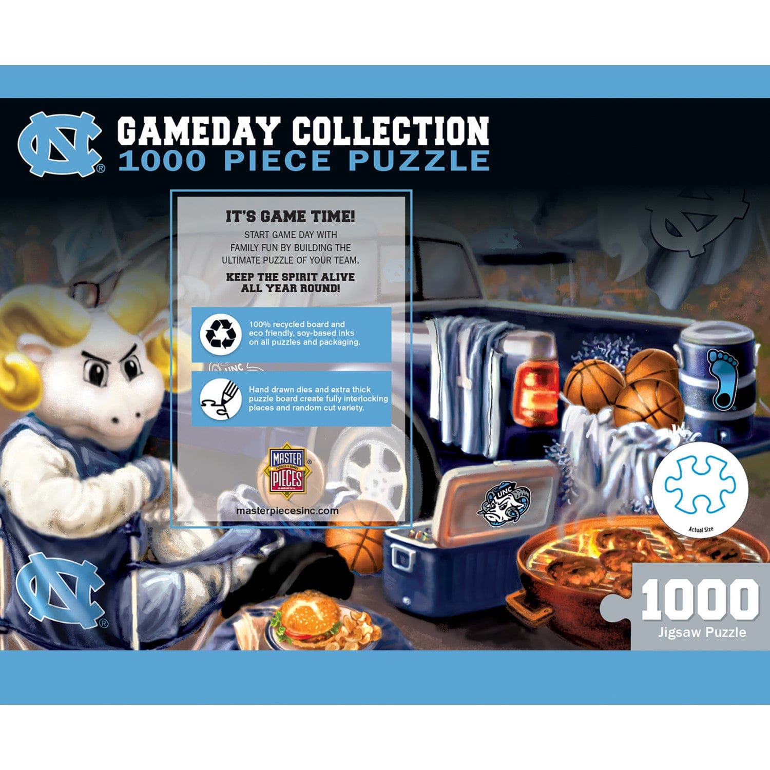 UNC Tar Heels Gameday 1000 Piece Jigsaw Puzzle - Sports Gifts, Sports Memorabilia, Sports Collectibles, Fan Shop
