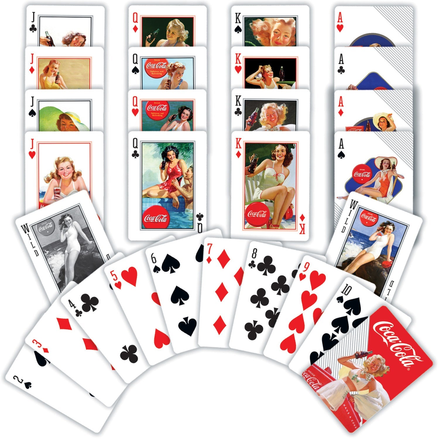 Coca-Cola Classic Ads Playing Cards - 54 Card Deck - 757 Sports Collectibles