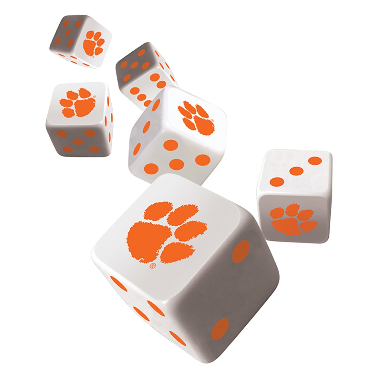 Clemson Tigers Dice Set - 16mm - 757 Sports Collectibles