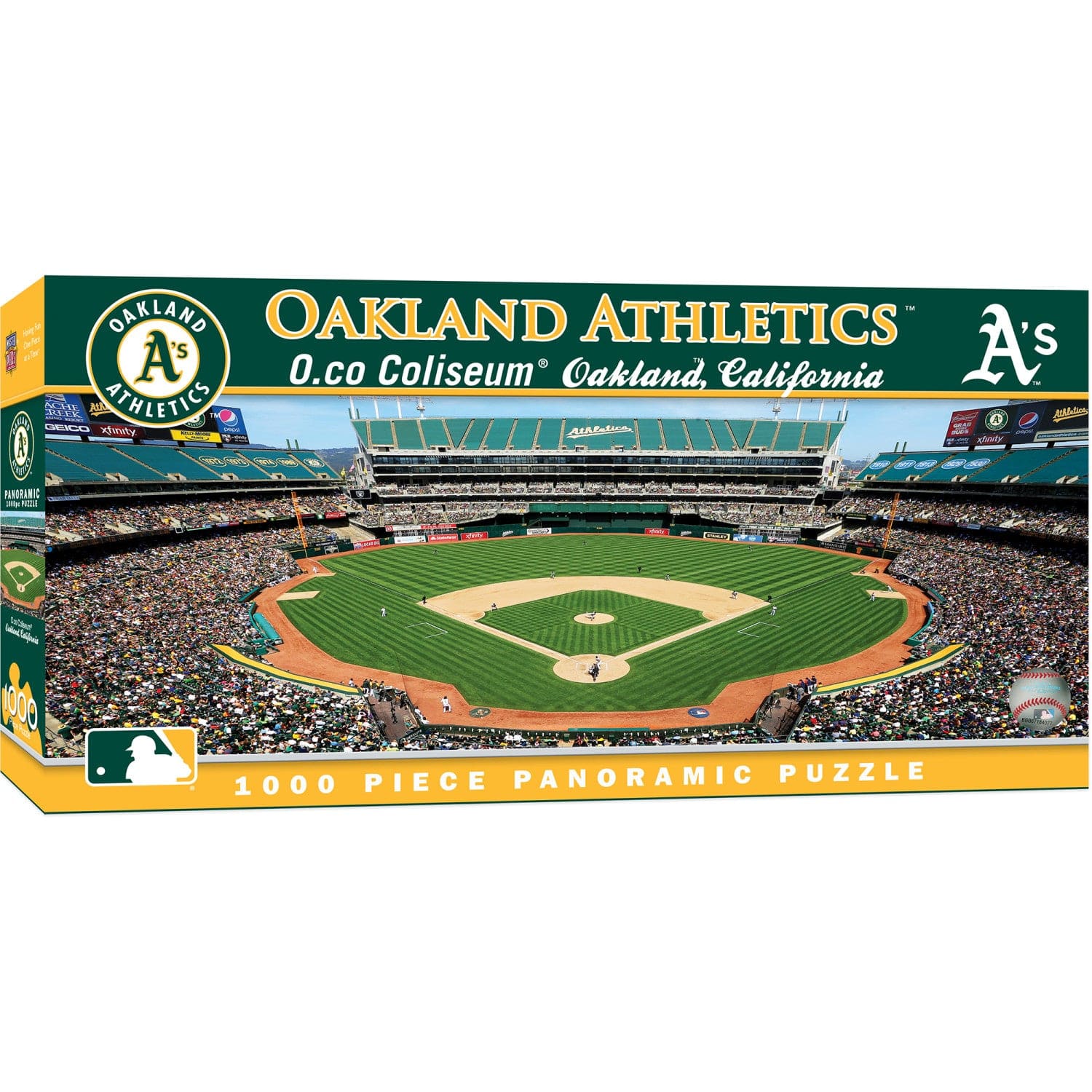 Oakland Athletics 1000 Piece Panoramic Jigsaw Puzzle - Sports Gifts, Sports Memorabilia, Sports Collectibles, Fan Shop