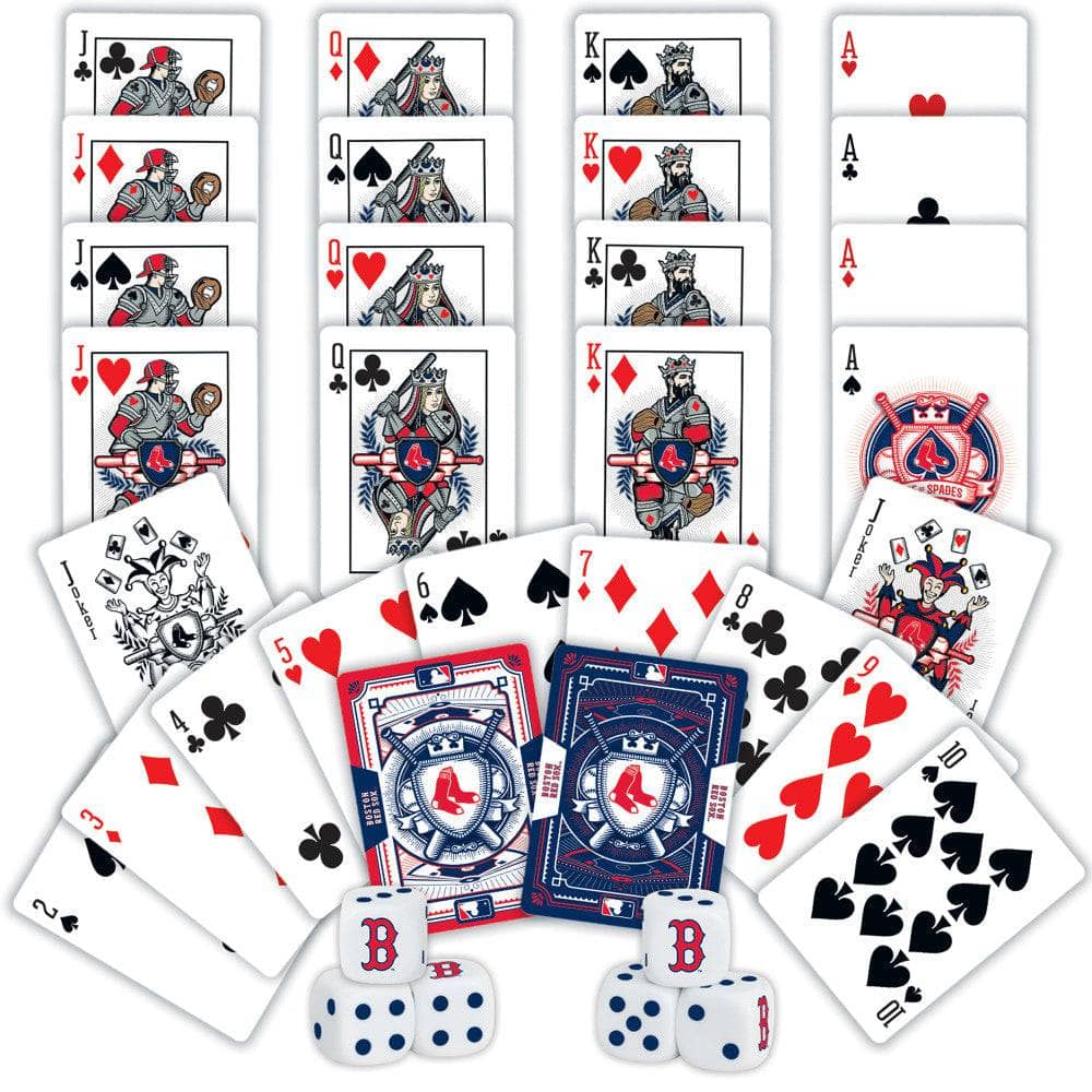 Boston Red Sox 2-Pack Playing Cards and Dice Set - Sports Gifts, Sports Memorabilia, Sports Collectibles, Fan Shop
