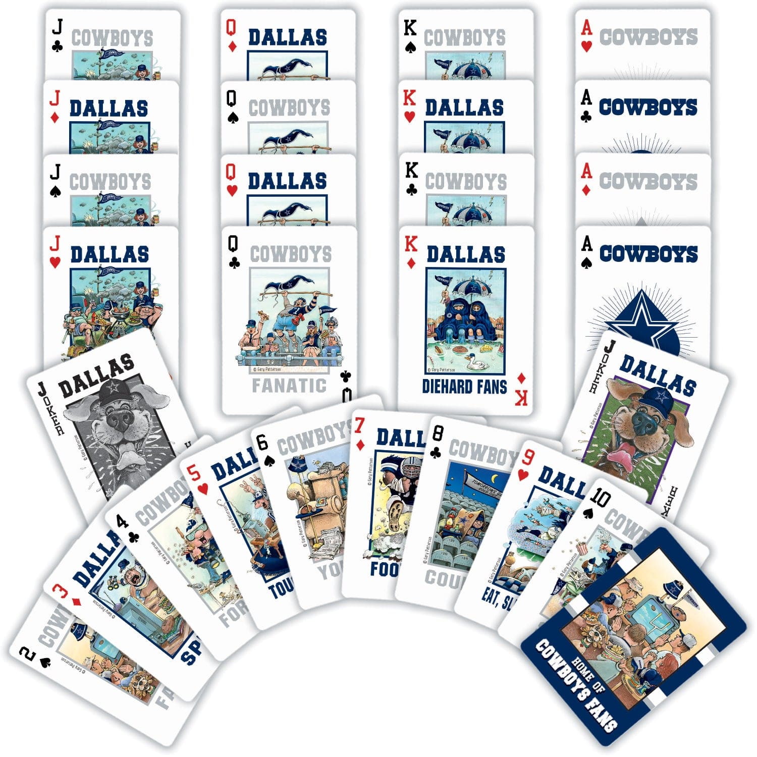 Dallas Cowboys 54-Card Fan Deck Playing Cards