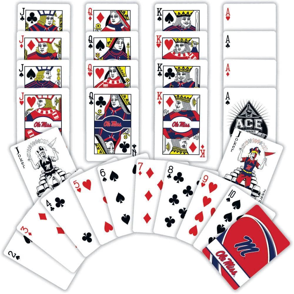 Ole Miss Rebels 54-Card Deck Playing Cards - Sports Gifts, Sports Memorabilia, Sports Collectibles, Fan Shop