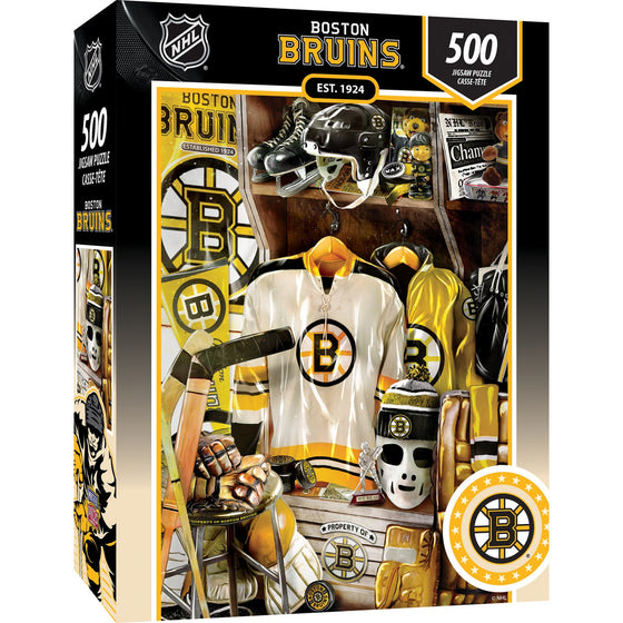 Boston Bruins - Locker Room 500 Piece Jigsaw Puzzle - 757 Sports Collectibles