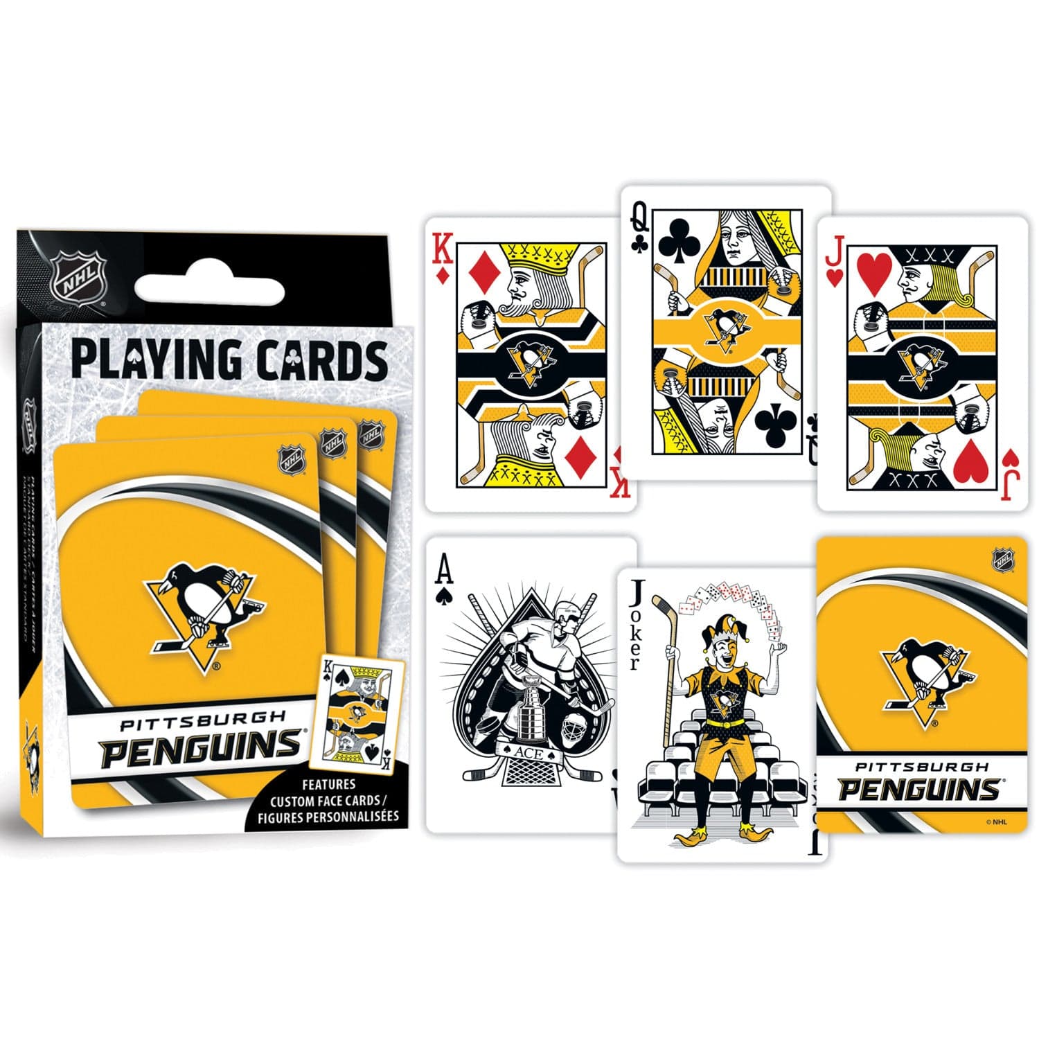 Pittsburgh Penguins Official Playing Cards - 54 Card Deck - Sports Gifts, Sports Memorabilia, Sports Collectibles, Fan Shop