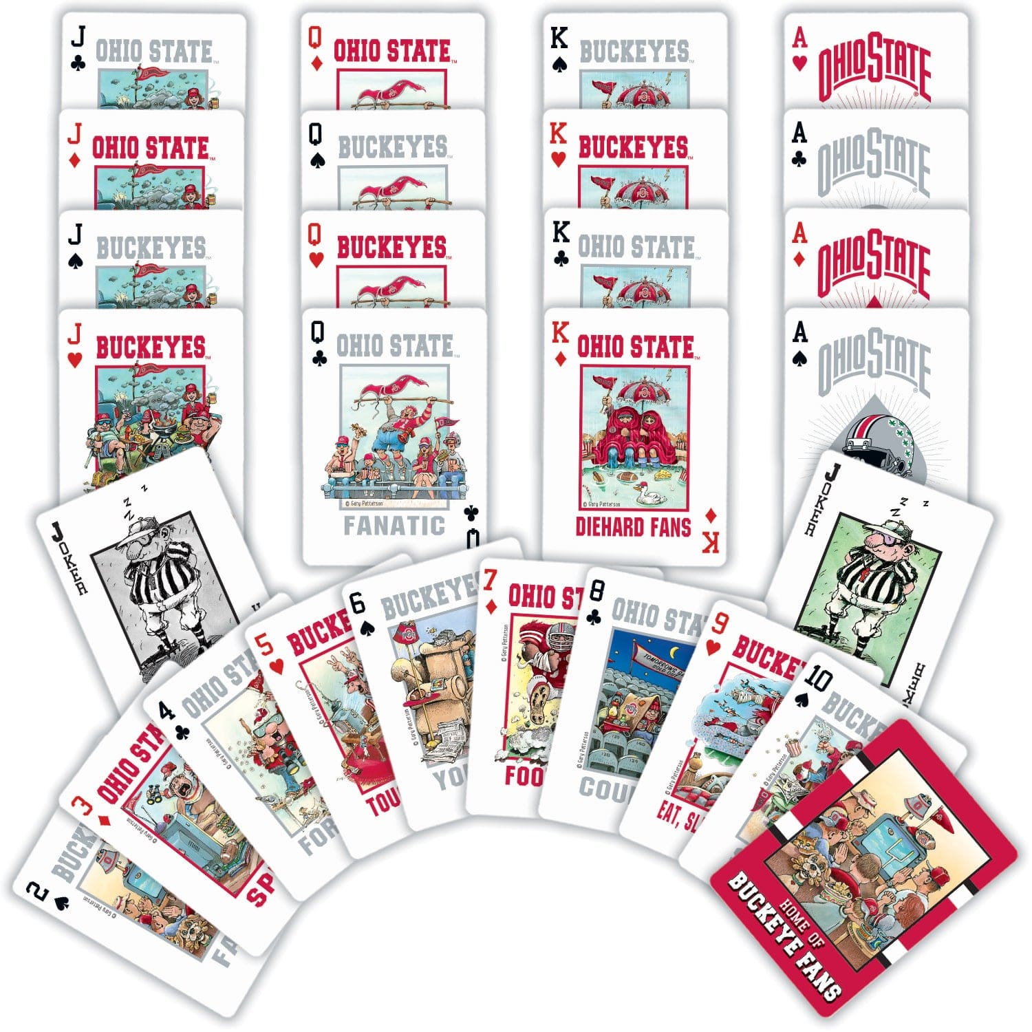 Ohio State Buckeyes Fan Deck Playing Cards - 54 Card Deck - Sports Gifts, Sports Memorabilia, Sports Collectibles, Fan Shop