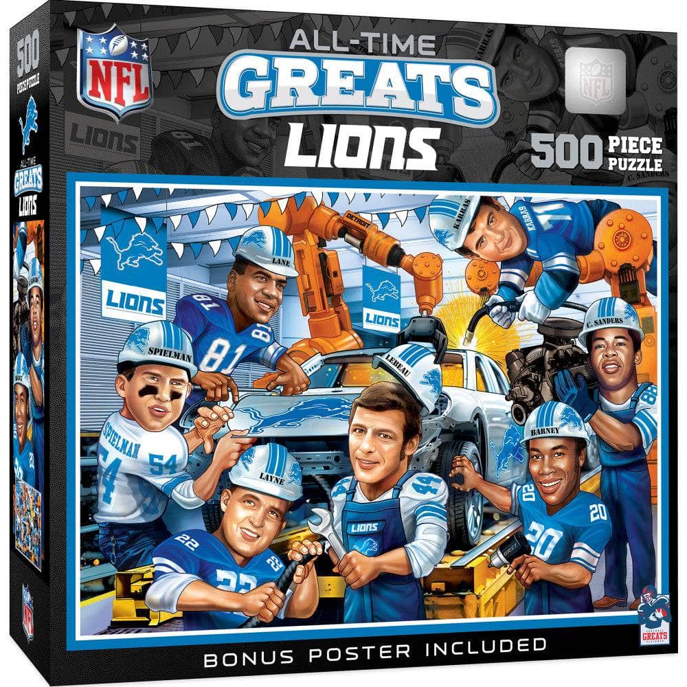 Detroit Lions - All-Time Greats 500 Piece Jigsaw Puzzle