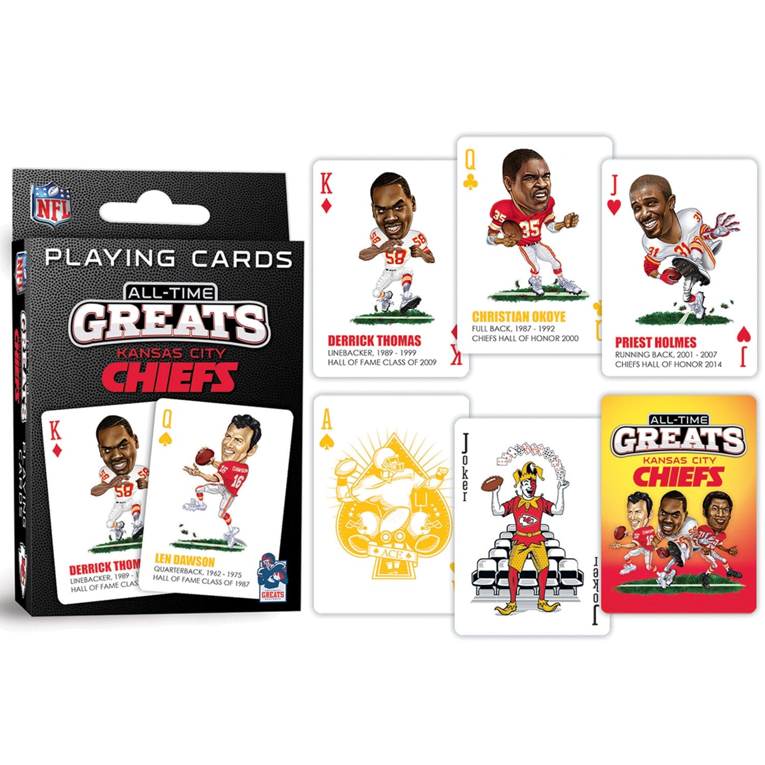 Kansas City Chiefs All-Time Greats Playing Cards - Collectible 54 Card Deck