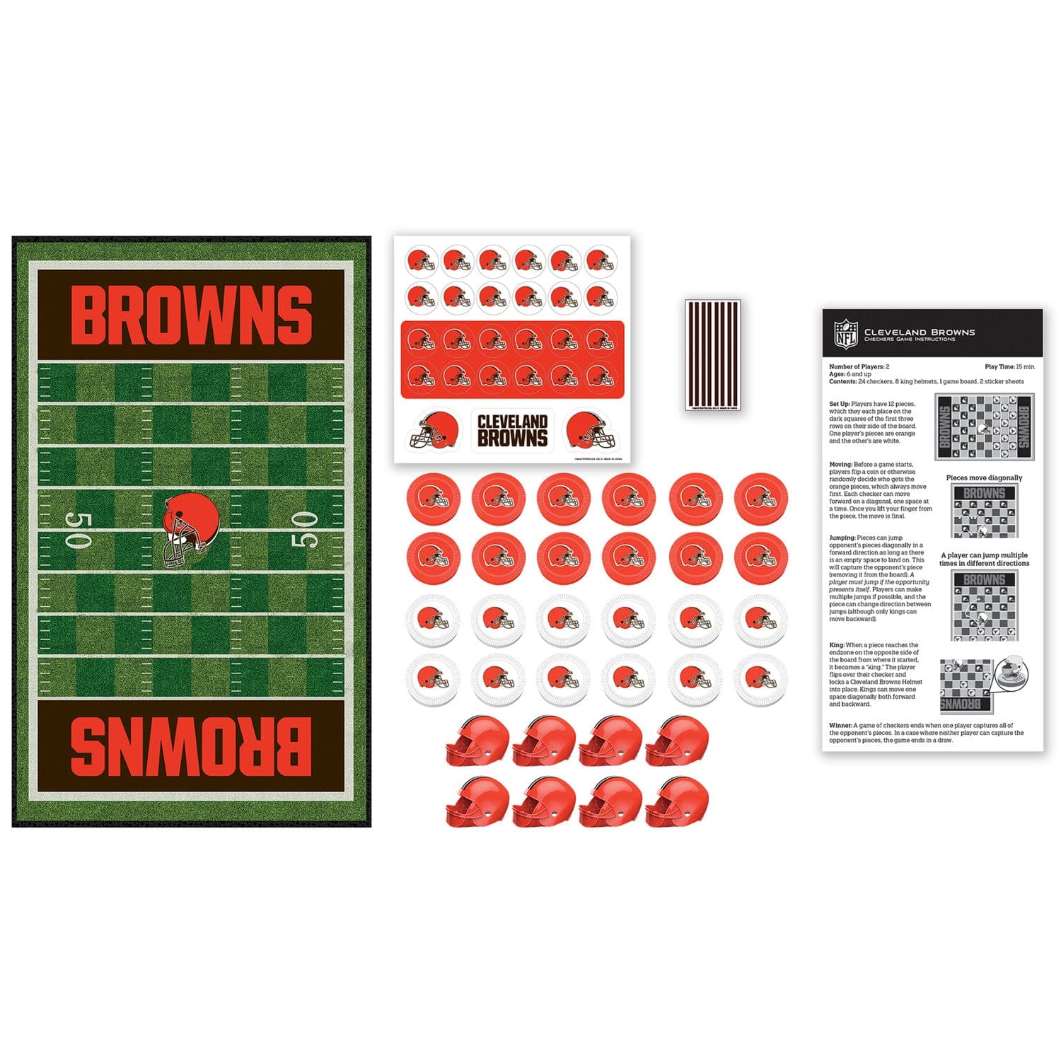Cleveland Browns Checkers Set - Sports Gifts, Sports Memorabilia, Sports Collectibles, Fan Shop