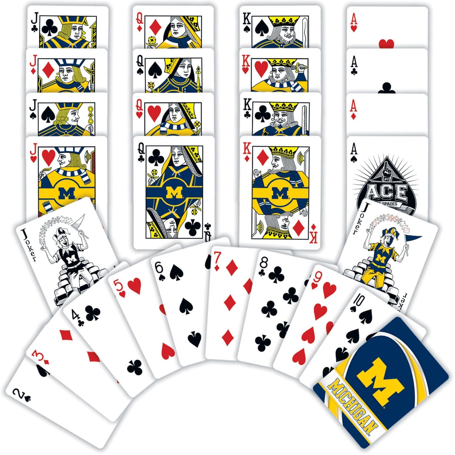 Michigan Wolverines 54-Card Deck Playing Cards - Sports Gifts, Sports Memorabilia, Sports Collectibles, Fan Shop