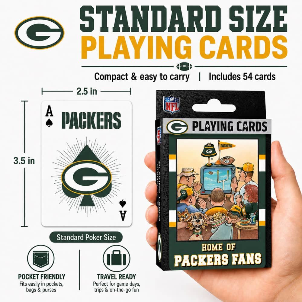 Green Bay Packers Fan Deck Playing Cards - 54 Card Collection