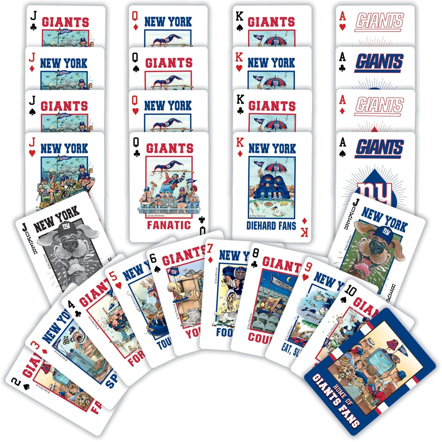 New York Giants Fan Deck Playing Cards - 54 Card Deck