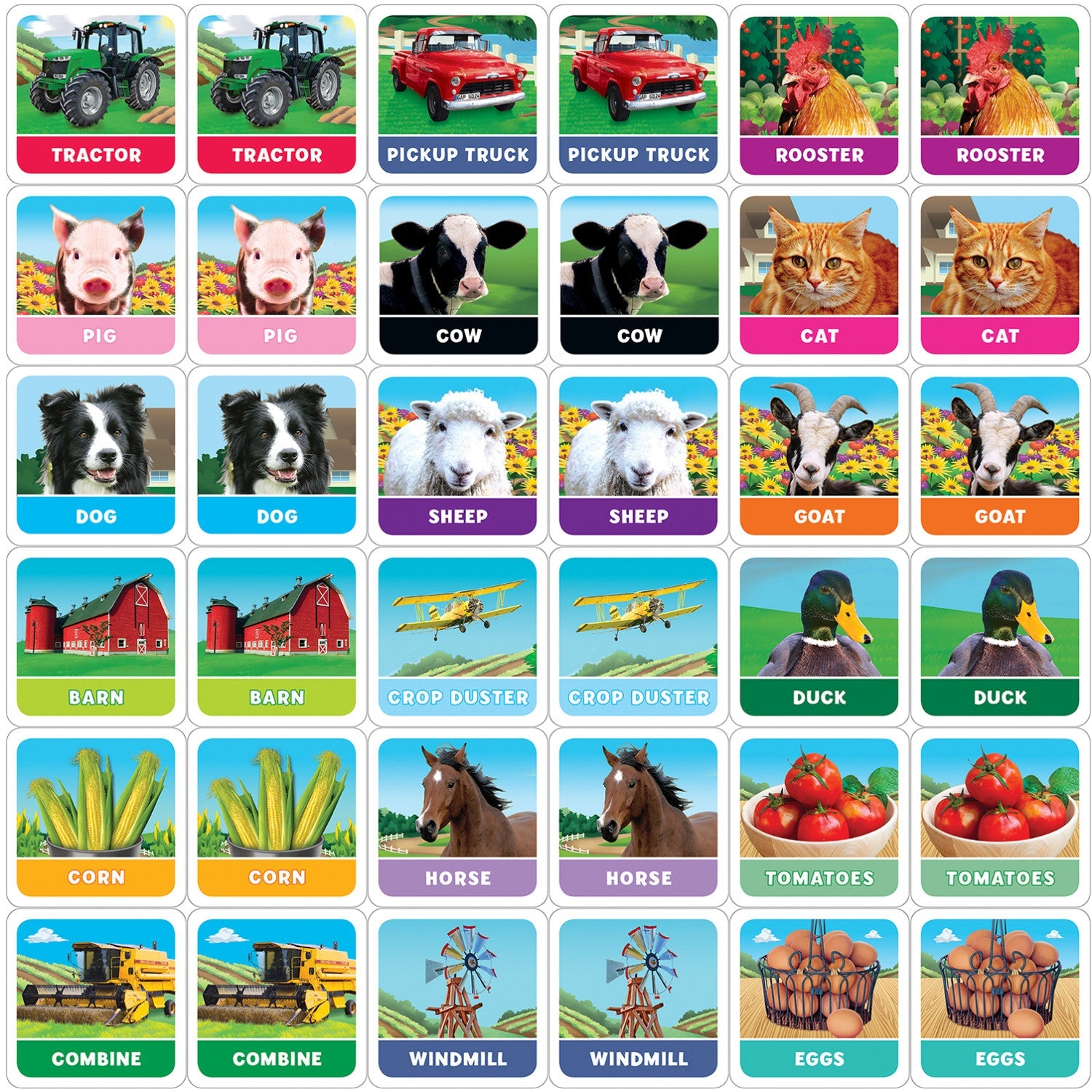 Old MacDonald's Farm Matching Game - 757 Sports Collectibles