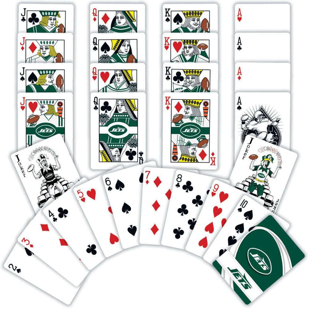 New York Jets Official Playing Cards - 54 Card Deck - Sports Gifts, Sports Memorabilia, Sports Collectibles, Fan Shop