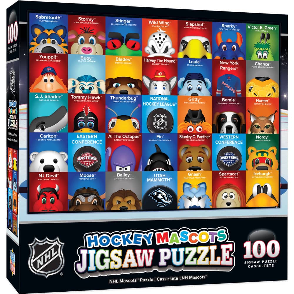 100-Piece Jigsaw Puzzle Featuring NHL Mascots - Sports Gifts, Sports Memorabilia, Sports Collectibles, Fan Shop
