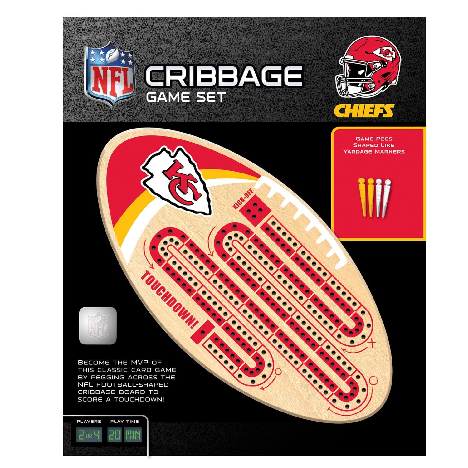 Kansas City Chiefs Cribbage Board Game