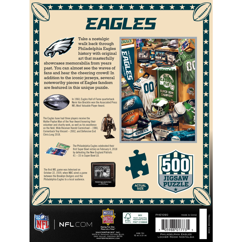 Philadelphia Eagles Locker Room 500-Piece Jigsaw Puzzle