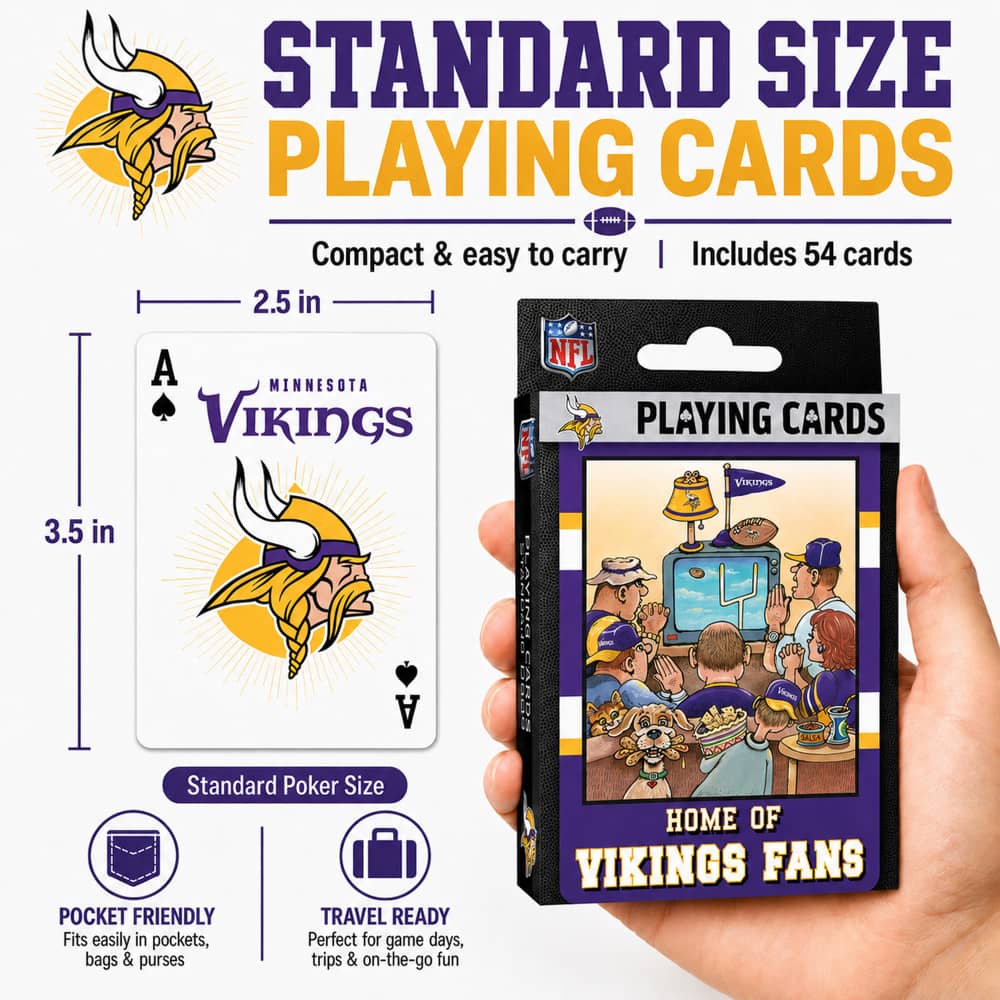 Minnesota Vikings 54-Card Fan Deck Playing Cards