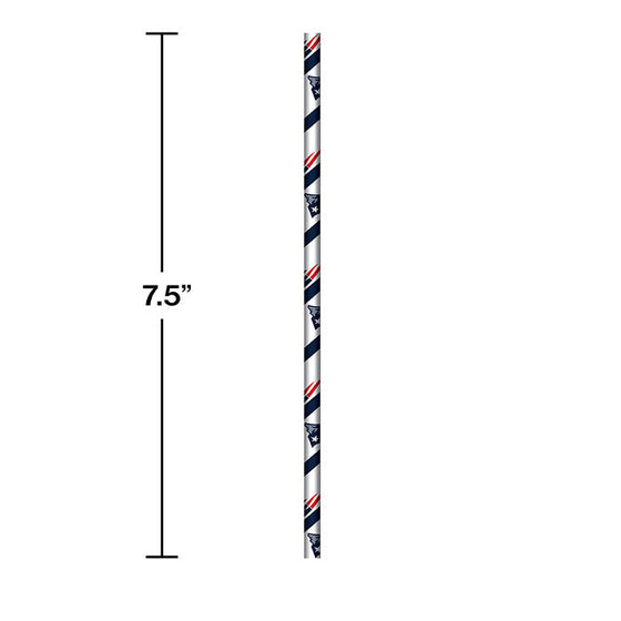 New England Patriots Paper Straws, 24 ct - 757 Sports Collectibles