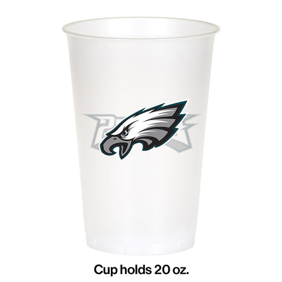 Philadelphia Eagles Plastic Cup, 20Oz, 8 ct - 757 Sports Collectibles