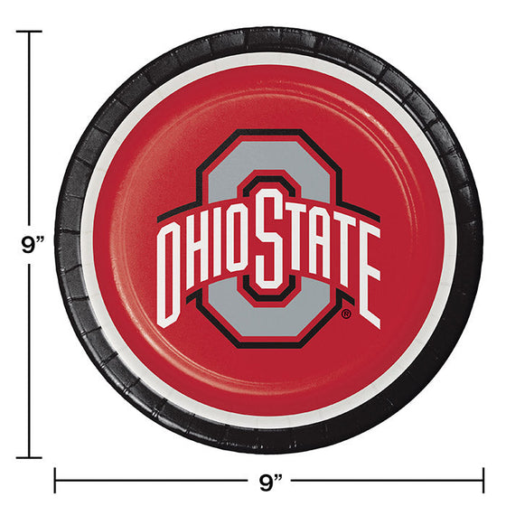 Ohio State Buckeyes Paper Plates, 8 ct - 757 Sports Collectibles