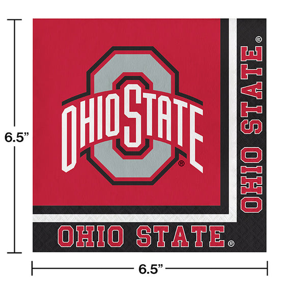 Ohio State Buckeyes Napkins, 20 ct - 757 Sports Collectibles