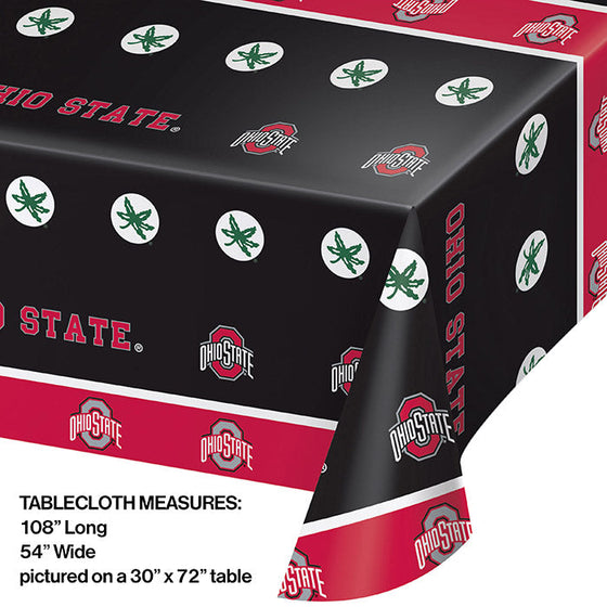 Ohio State Buckeyes Plastic Table Cover, 54" X 108" - 757 Sports Collectibles
