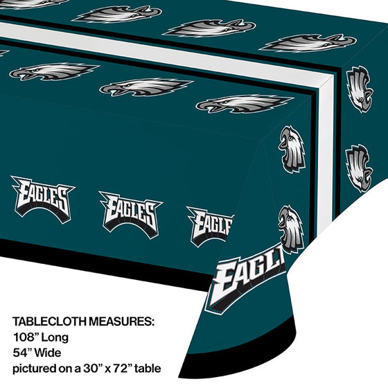 Philadelphia Eagles Plastic Table Cover, 54" X 102" - 757 Sports Collectibles
