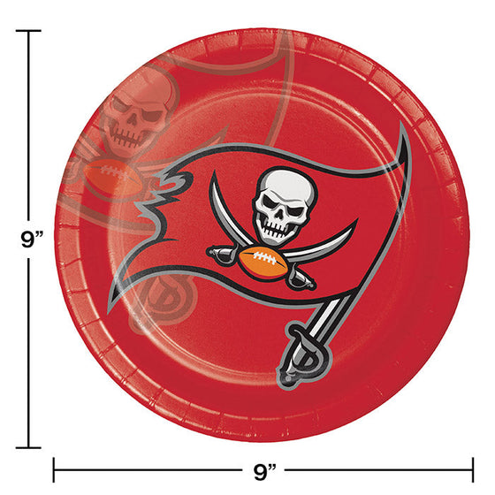 Tampa Bay Buccaneers Paper Plates, 8 ct - 757 Sports Collectibles
