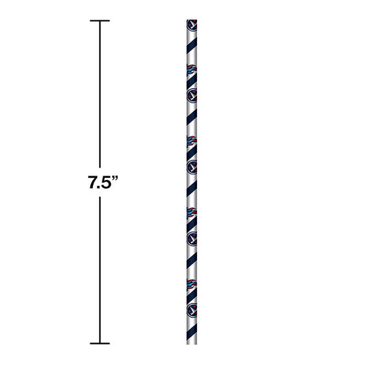 Tennessee Titans Straws, Paper, 24ct - 757 Sports Collectibles