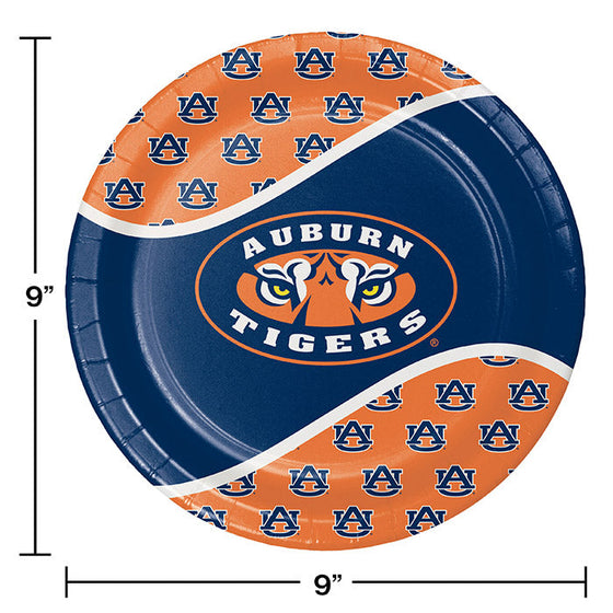 Auburn Tigersy Paper Plates, 8 ct - 757 Sports Collectibles