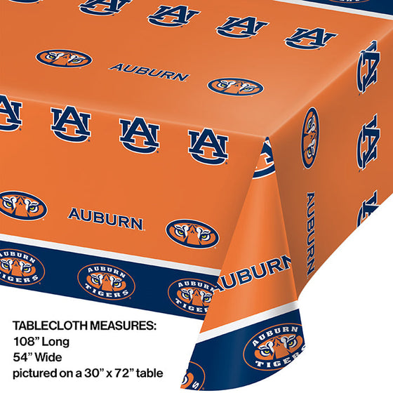 Auburn Tigers Plastic Table Cover, 54" X 108" - 757 Sports Collectibles