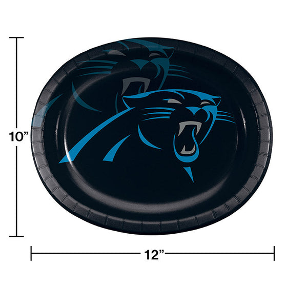 Carolina Panthers Oval Platter 10" X 12", 8 ct - 757 Sports Collectibles