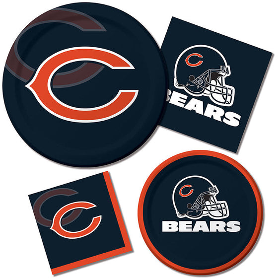 Chicago Bears Paper Plates, 8 ct - 757 Sports Collectibles