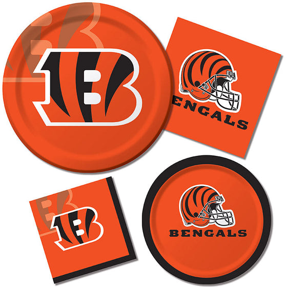 Cincinnati Bengals Paper Plates, 8 ct - 757 Sports Collectibles