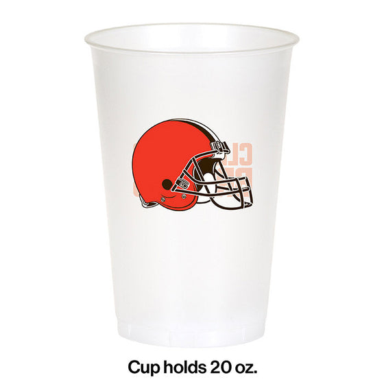 Cleveland Browns Plastic Cup, 20Oz, 8 ct - 757 Sports Collectibles