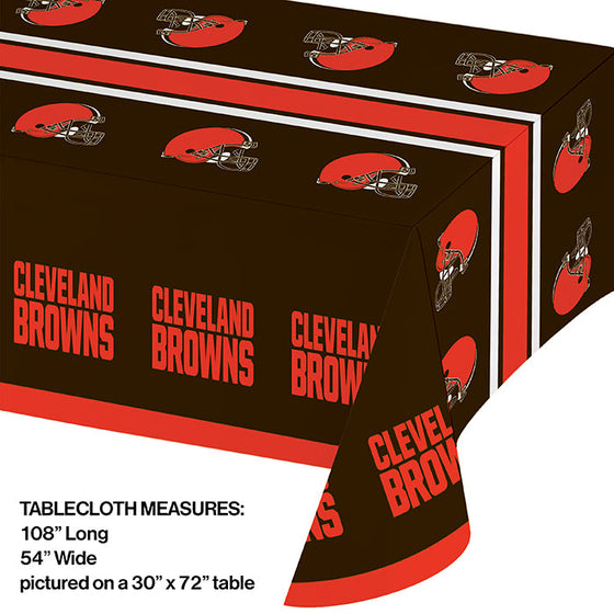 Cleveland Browns Plastic Table Cover, 54" X 102" - 757 Sports Collectibles