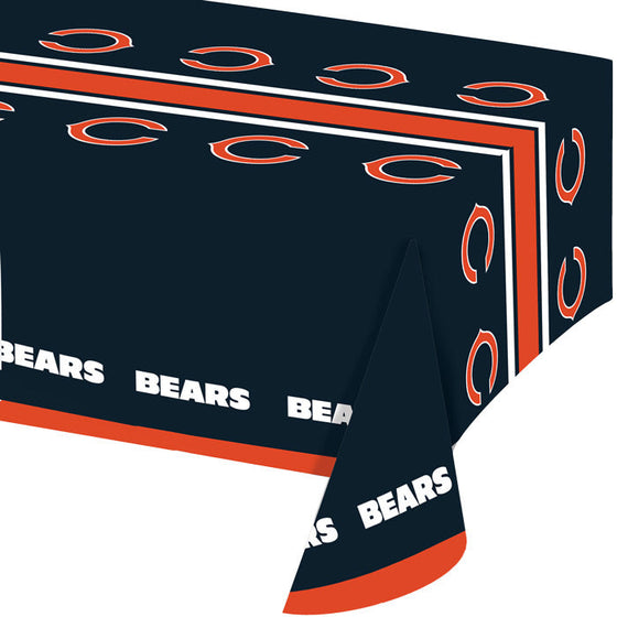 Chicago Bears Plastic Table Cover, 54" X 102" - 757 Sports Collectibles