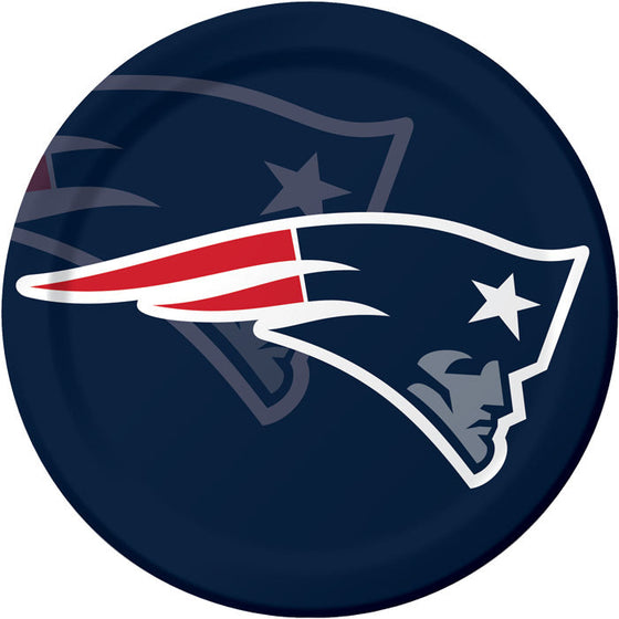 New England Patriots Paper Plates, 8 ct - 757 Sports Collectibles