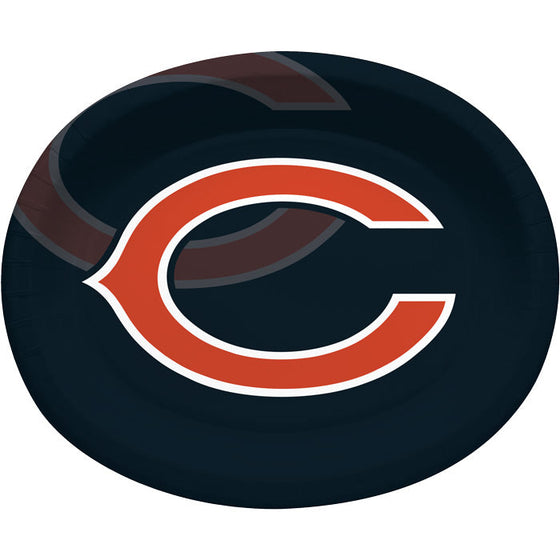 Chicago Bears Oval Platter 10" X 12", 8 ct - 757 Sports Collectibles