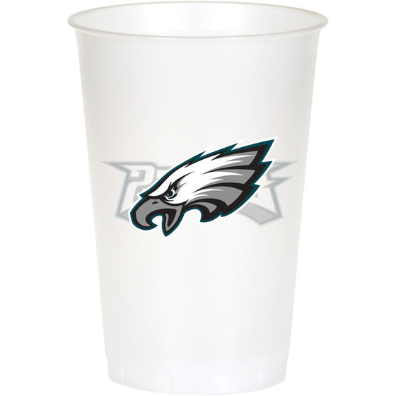 Philadelphia Eagles Plastic Cup, 20Oz, 8 ct - 757 Sports Collectibles