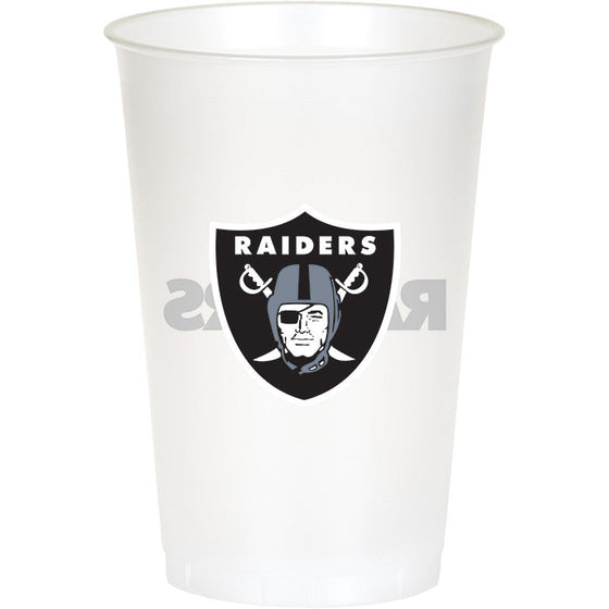 Las Vegas Raiders Plastic Cup, 20Oz, 8 ct - 757 Sports Collectibles