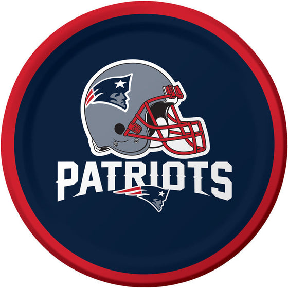 New England Patriots Dessert Plates, 8 ct - 757 Sports Collectibles